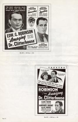 Thumbnail image of a page from The Amazing Dr. Clitterhouse (Warner Bros.)