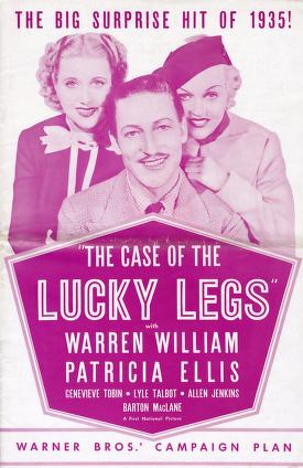 Pressbook for The Case of the Lucky Legs  (1935)
