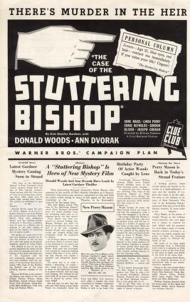 Pressbook for The Case of the Stuttering Bishop  (1937)