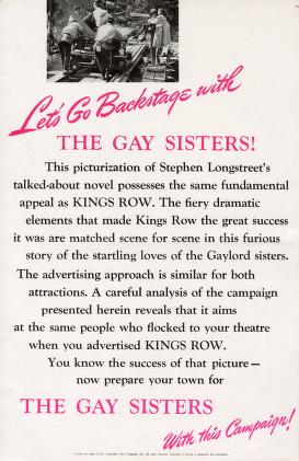 Thumbnail image of a page from The Gay Sisters (Warner Bros.)