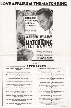 Thumbnail image of a page from The Match King (Warner Bros.)