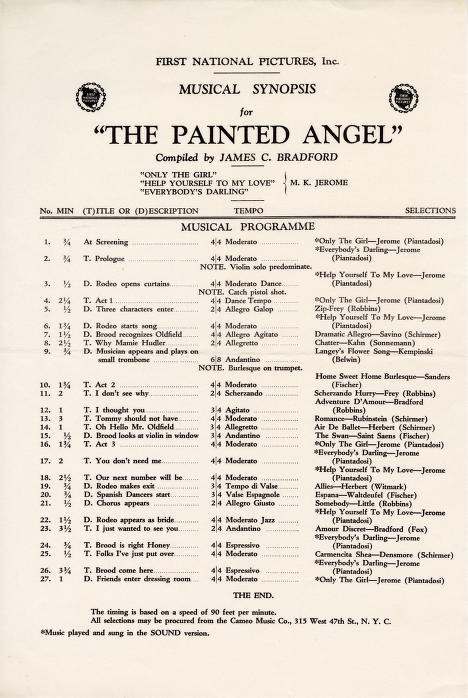 Pressbook for The Painted Angel  (1929)