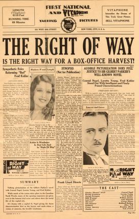 Thumbnail image of a page from The Right of Way (Warner Bros.)