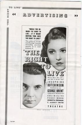 Thumbnail image of a page from The Right to Live (Warner Bros.)