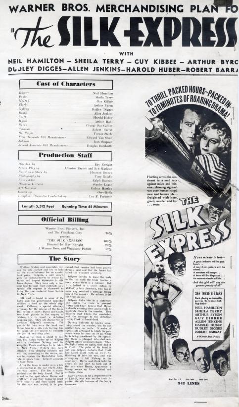 Pressbook for The Silk Express  (1933)