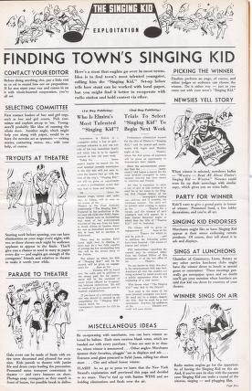 Thumbnail image of a page from The Singing Kid (Warner Bros.)