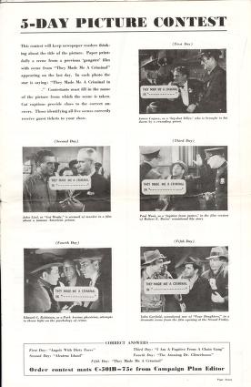 Thumbnail image of a page from They Made me a Criminal (Warner Bros.)