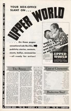 Pressbook for Upperworld  (1934)