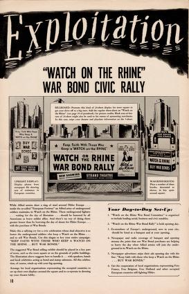 Thumbnail image of a page from Watch on the Rhine (Warner Bros.)