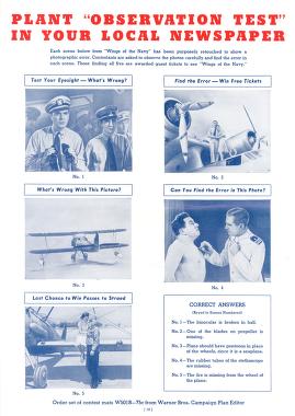 Thumbnail image of a page from Wings of the Navy (Warner Bros.)
