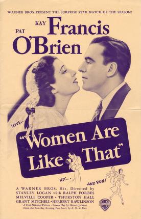 Pressbook for Women Are Like That  (1938)
