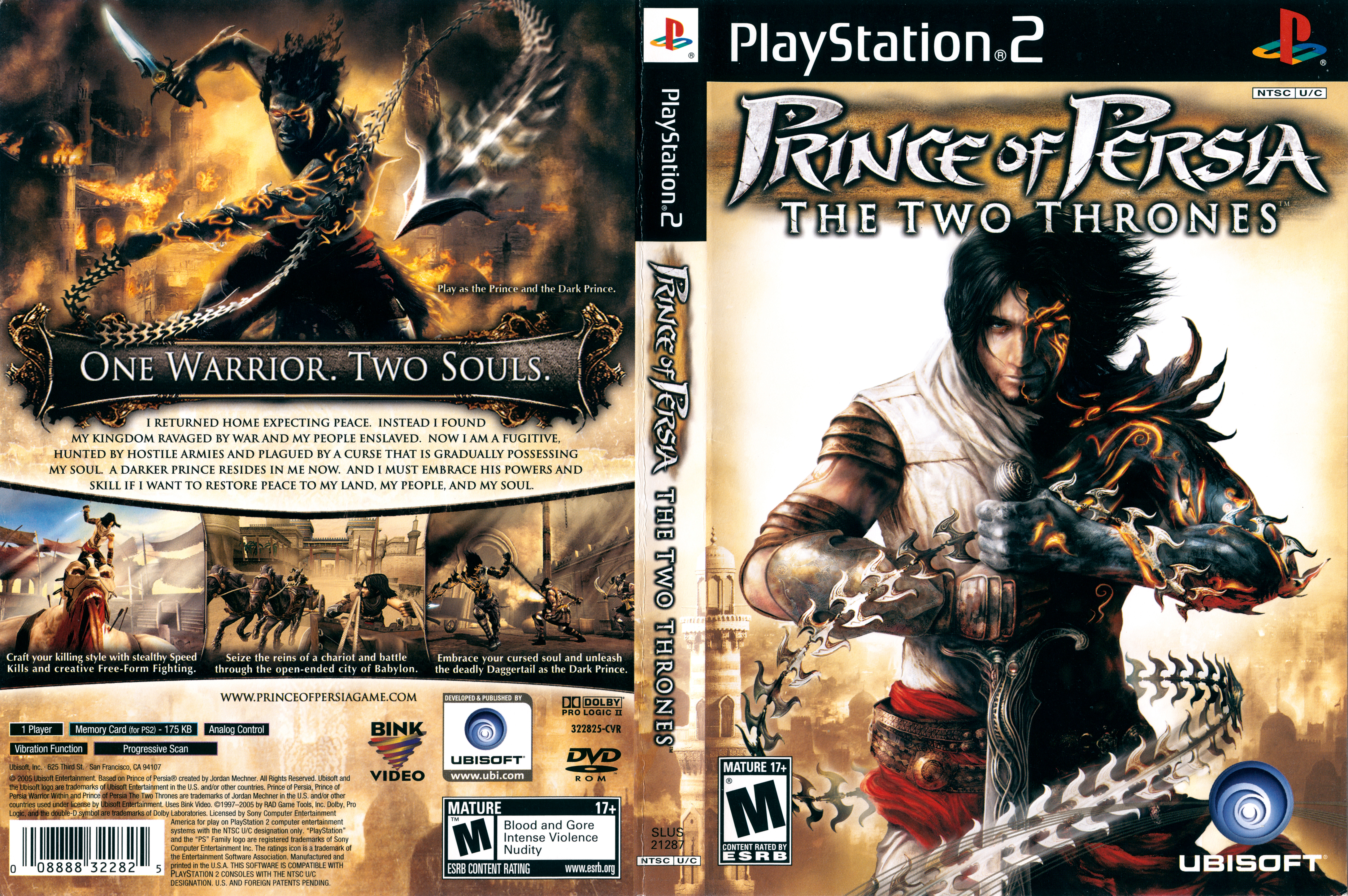 Prince of Persia Two Thrones Sony Playstation 2 Game