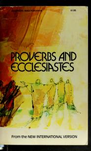 Cover of: Proverbs and Ecclesiastes by 