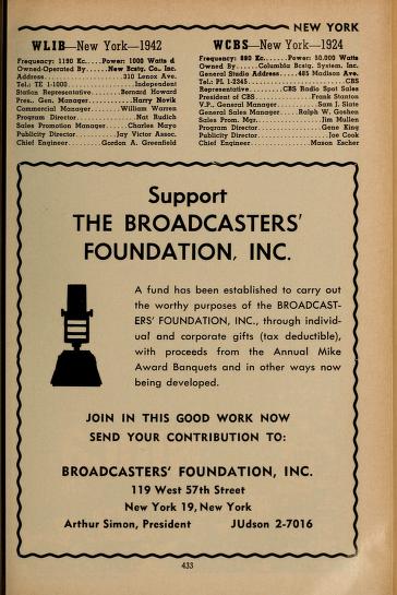 Thumbnail image of a page from Yearbook of radio and television