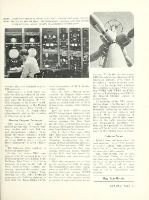 Thumbnail image of a page from Radio age research, manufacturing, communications, broadcasting, television