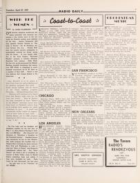 Thumbnail image of a page from Radio daily