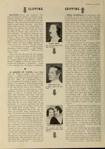 Thumbnail image of a page from Radio fan-fare, combining radio digest