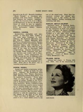 Thumbnail image of a page from Radio who's who