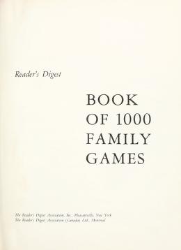 Cover of: Reader's digest book of 1000 family games. by 