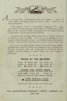Thumbnail image of a page from Records for the Connoisseur