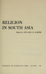 Cover of: Religion in South Asia by Conference on Religion in South Asia (1961 University of California, Berkeley)