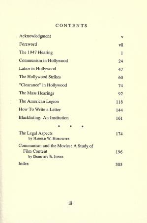 Thumbnail image of a page from Report on blacklisting : 1 Movies