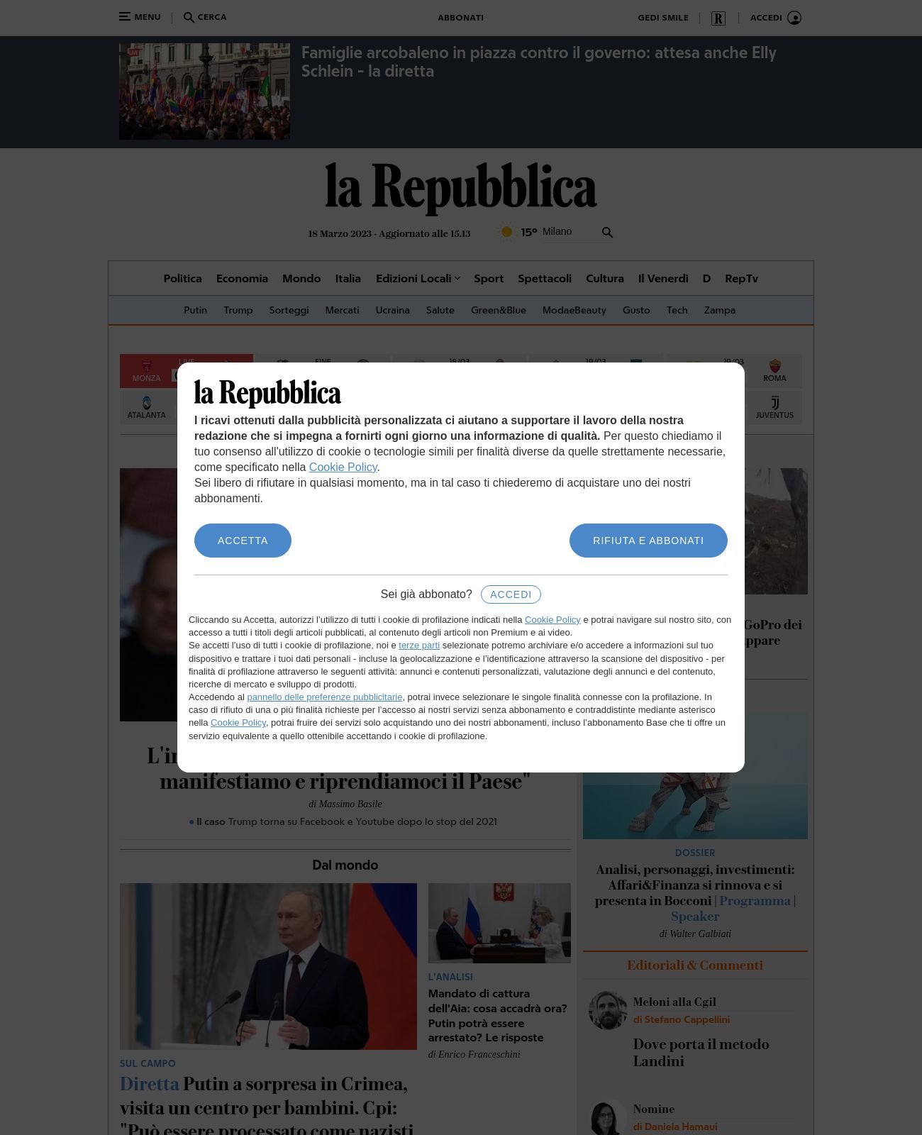 Repubblica at 2023-03-18 15:23:51+01:00 local time