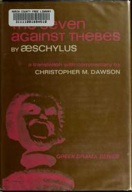 Cover of: The seven against Thebes. by Aeschylus, Aeschylus