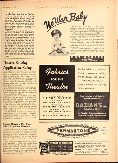 Thumbnail image of a page from Showmen's trade review