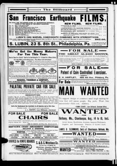 Thumbnail image of a page from The Billboard  1906-06-23: Vol 18 Iss 25