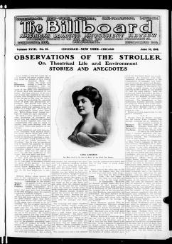 Thumbnail image of a page from The Billboard  1906-06-30: Vol 18 Iss 26