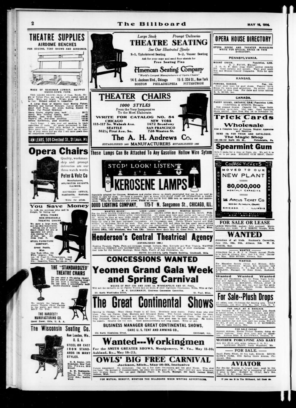 The Billboard  1914-05-16: Vol 26 Iss 20
