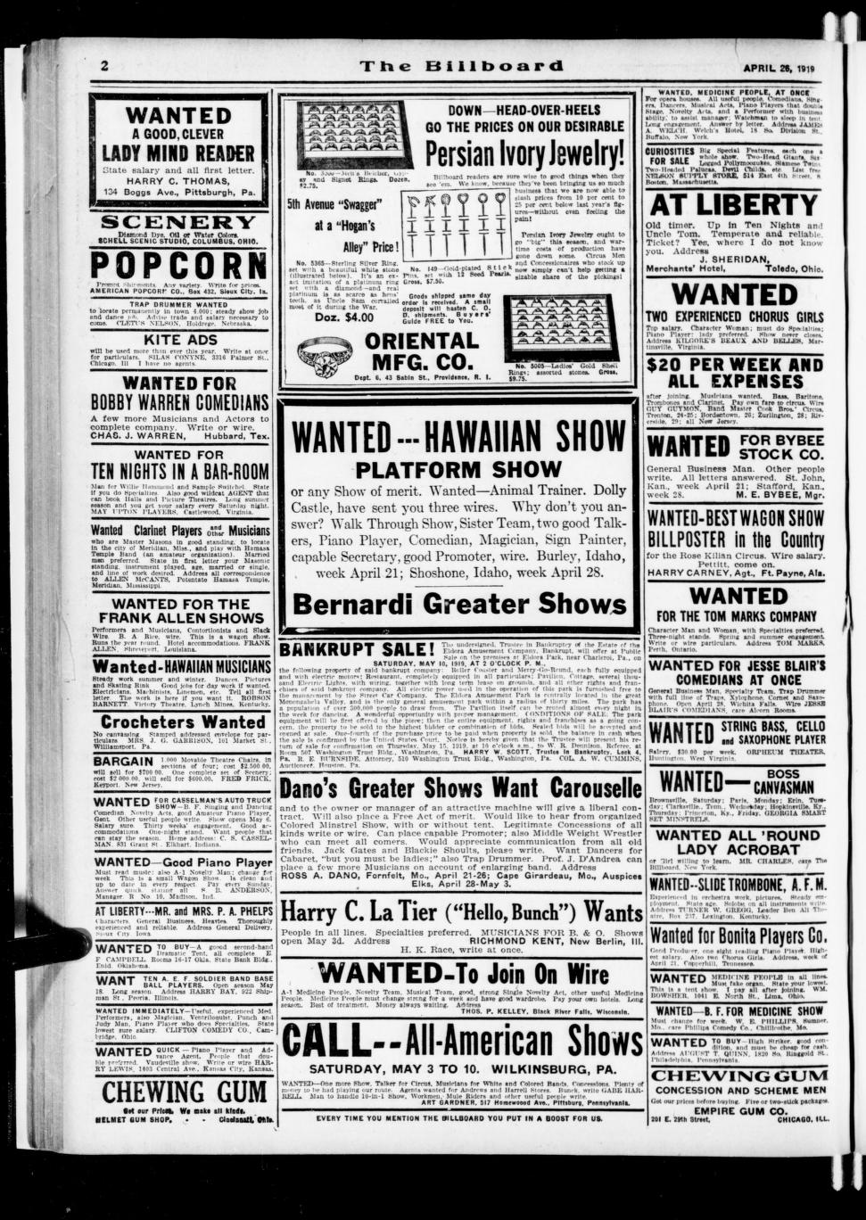 The Billboard  1919-04-26: Vol 31 Iss 17