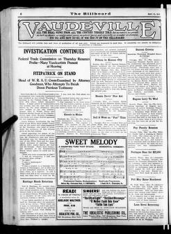 Thumbnail image of a page from The Billboard  1919-05-31: Vol 31 Iss 22