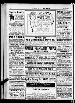 Thumbnail image of a page from The Billboard  1919-11-22: Vol 31 Iss 47