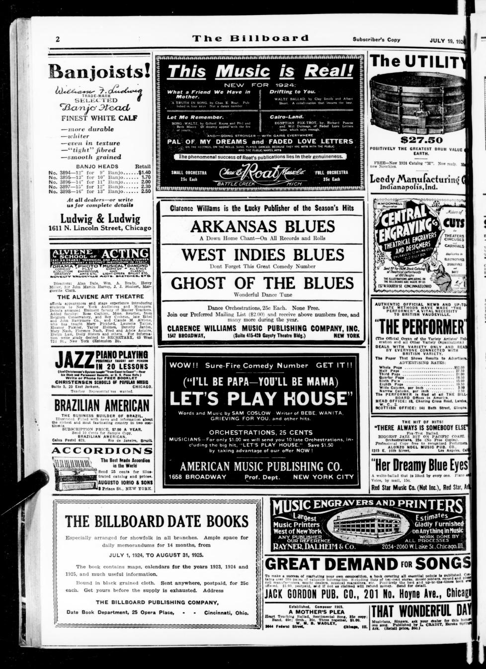 The Billboard  1924-07-19: Vol 36 Iss 29