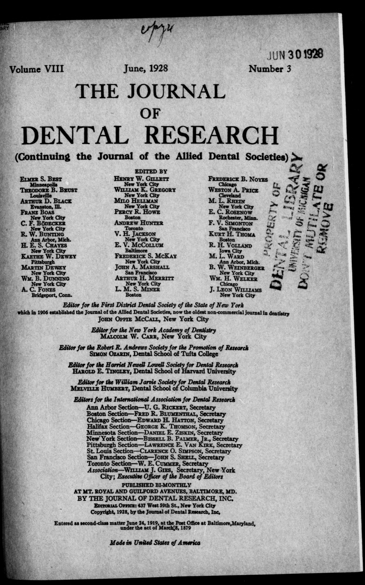 journal of dental research
