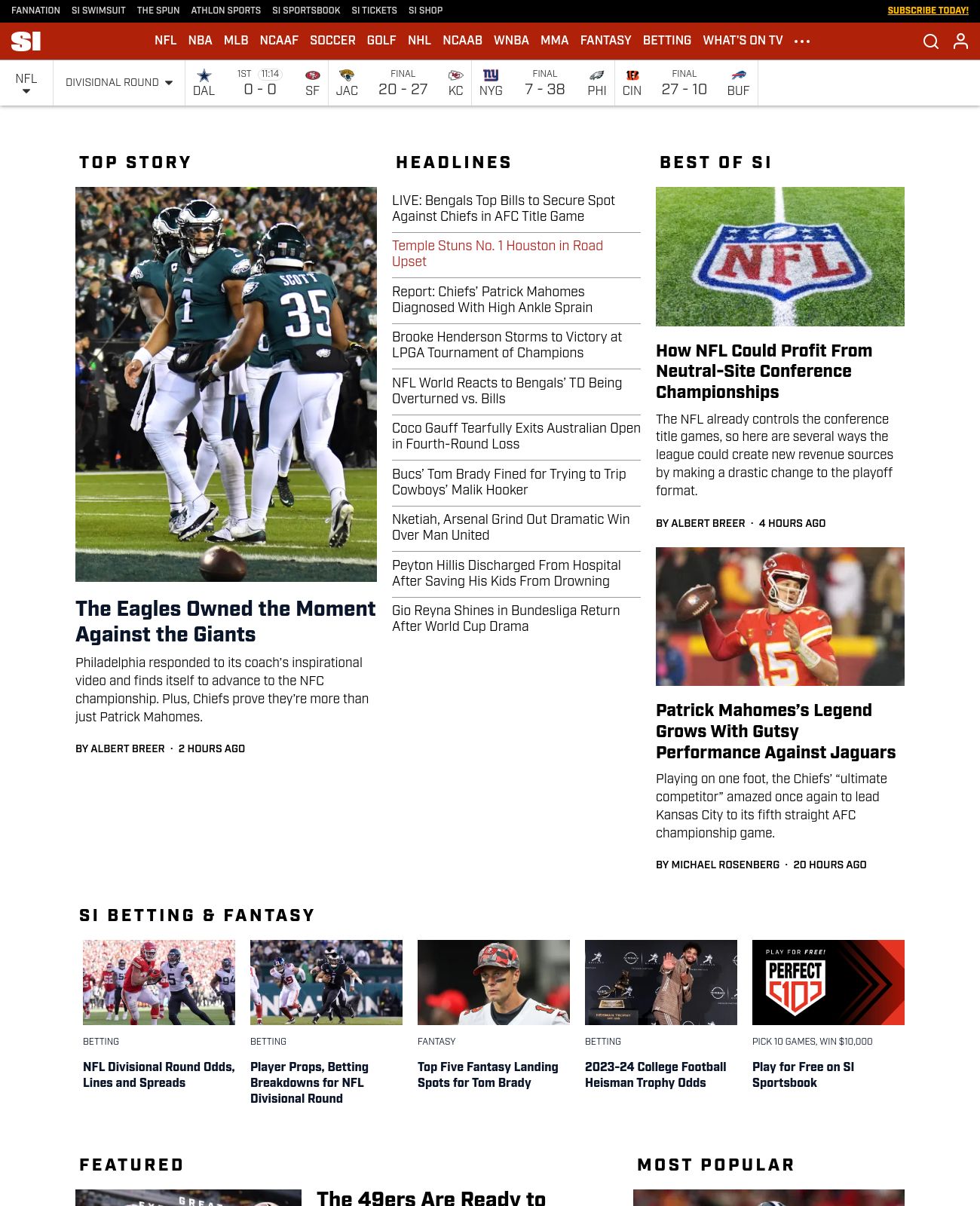 Sports Illustrated at 2023-01-22 18:52:11-05:00 local time