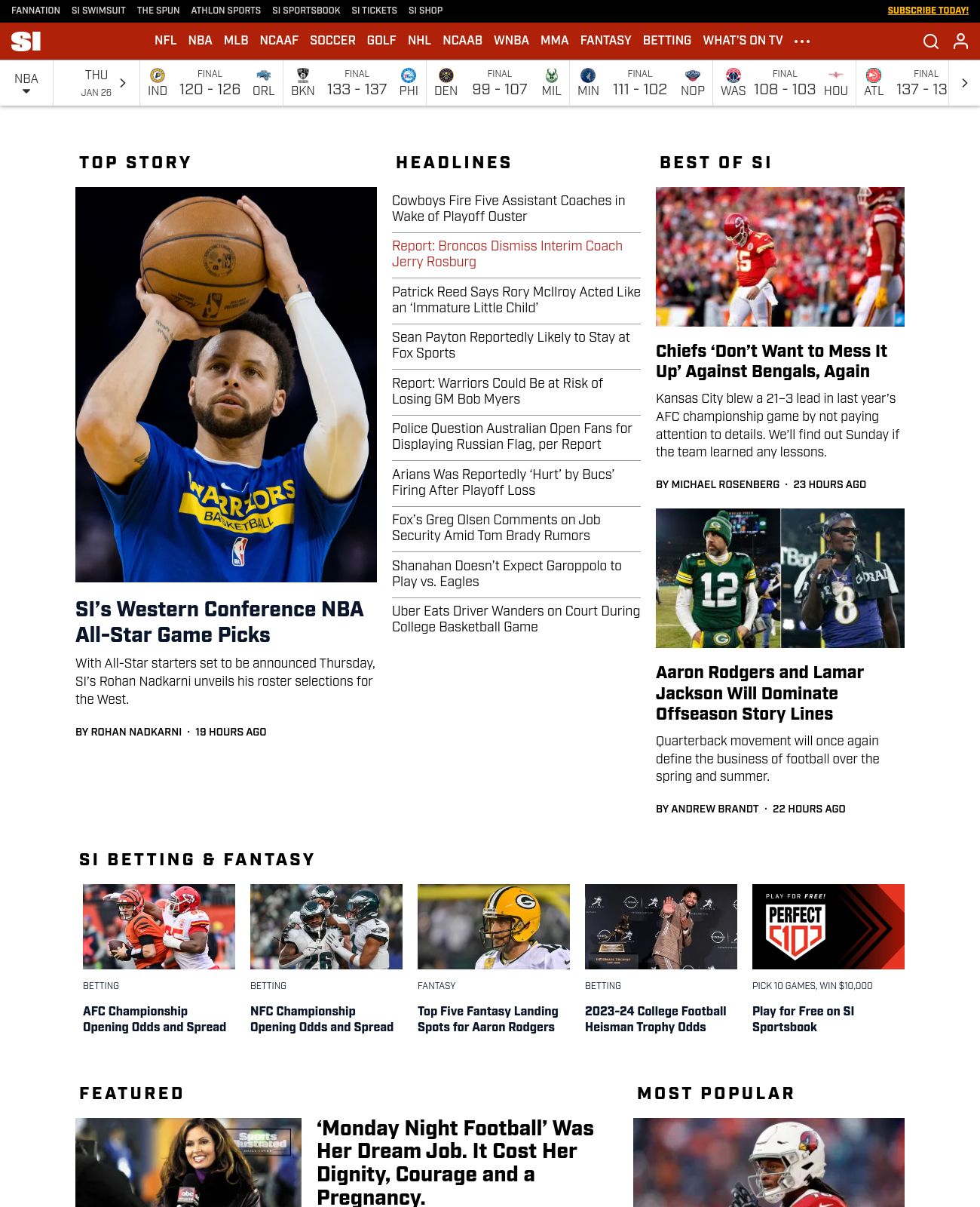 Sports Illustrated at 2023-01-26 06:54:47-05:00 local time