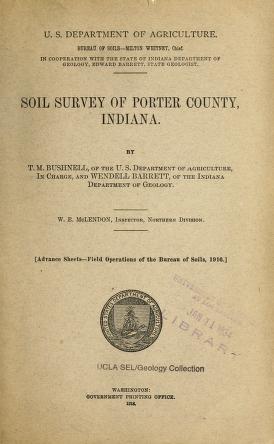 Cover of: Soil survey of Porter County, Indiana by Thomas M. Bushnell