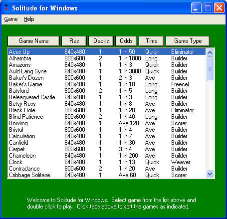 Solitude for Windows v1.52 : David Bernazzani : Free Download 