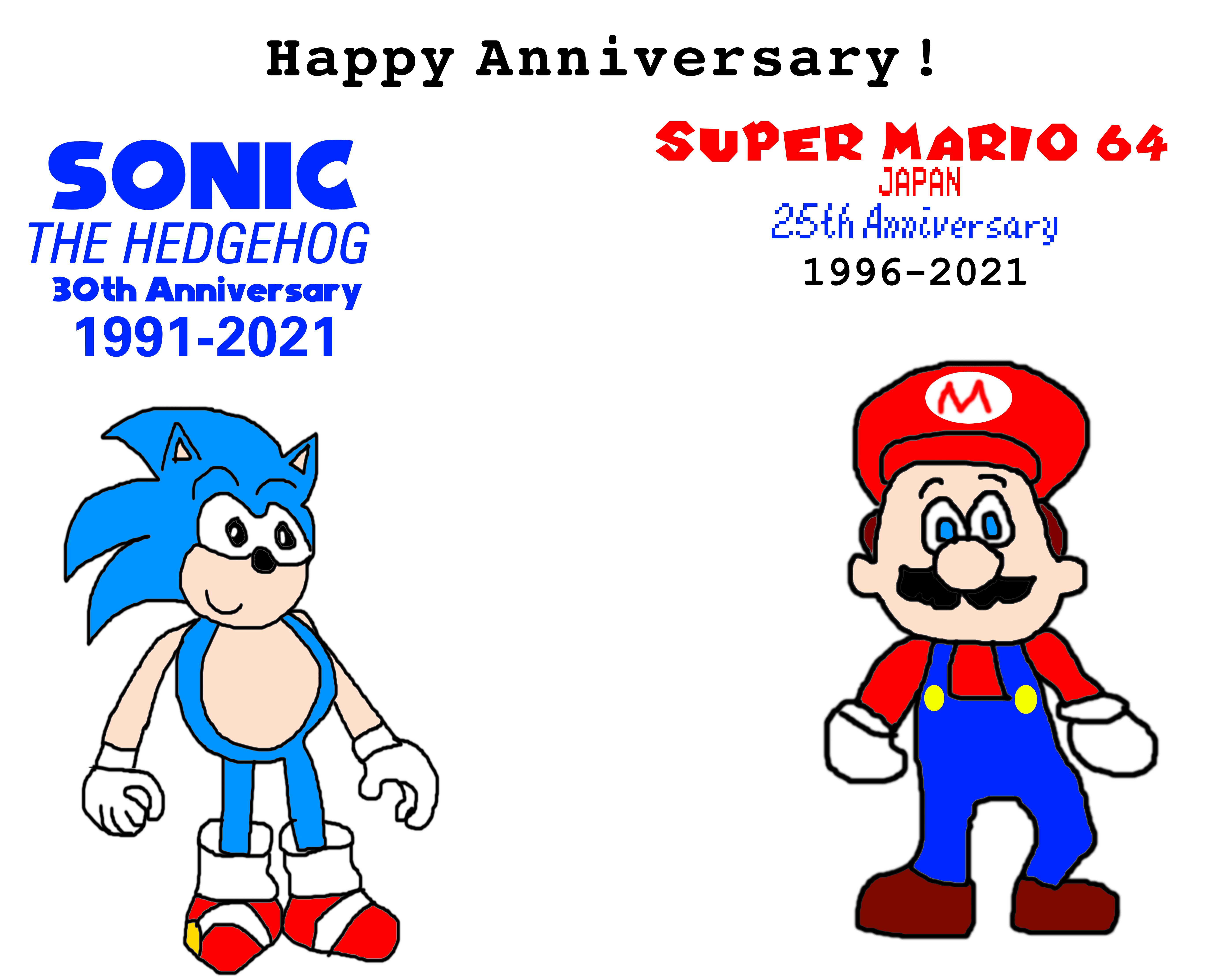 Sonic The Hedgehog's 30th Anniversary and Super Mario 64's 25th  Anniversary! : Free Download, Borrow, and Streaming : Internet Archive