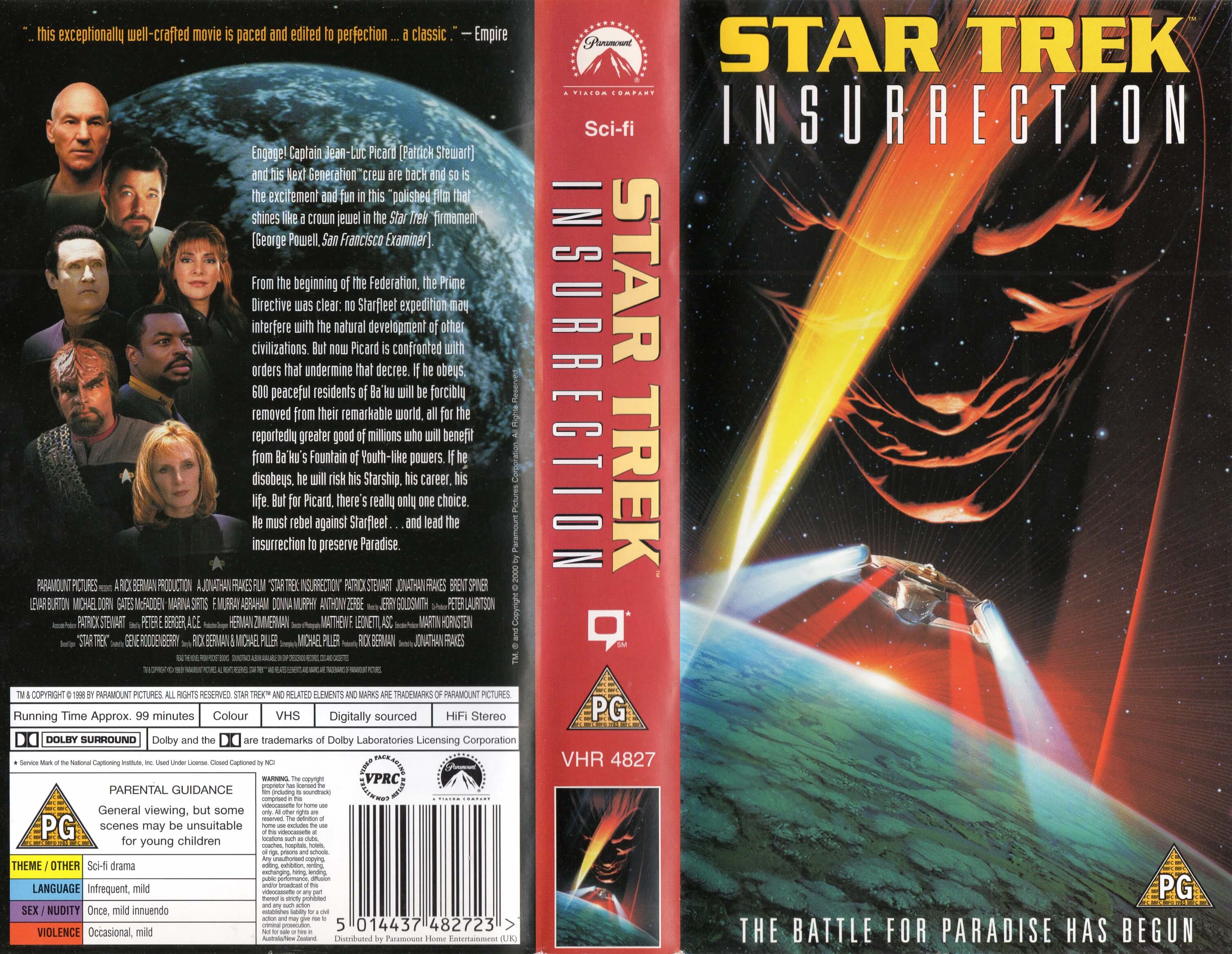 Star Trek Insurrection  Cinema Scope  Individual Trading Cards 