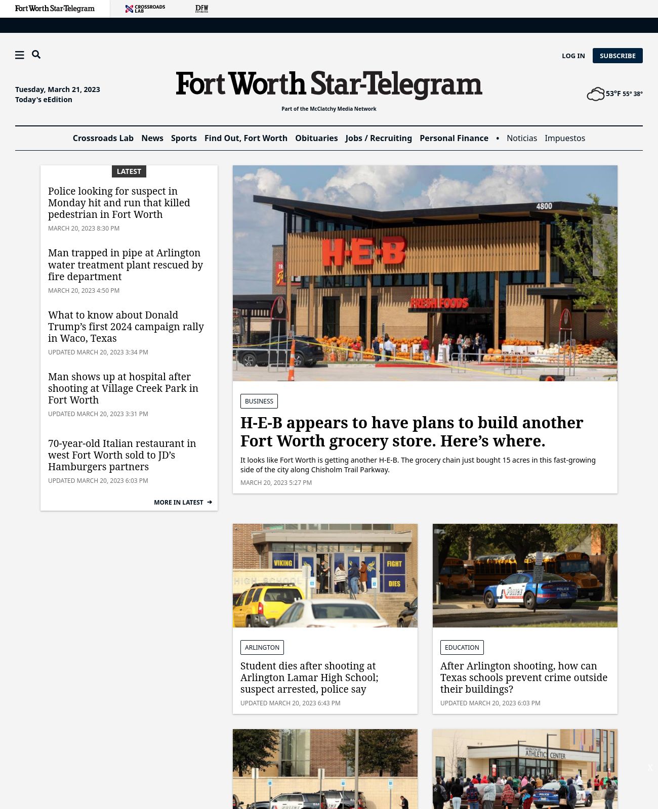 Fort Worth Star-Telegram at 2023-03-20 21:51:43-05:00 local time