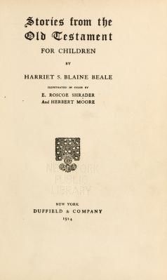 Cover of: Stories from the Old Testament for children by Harriet S. Blaine Beale