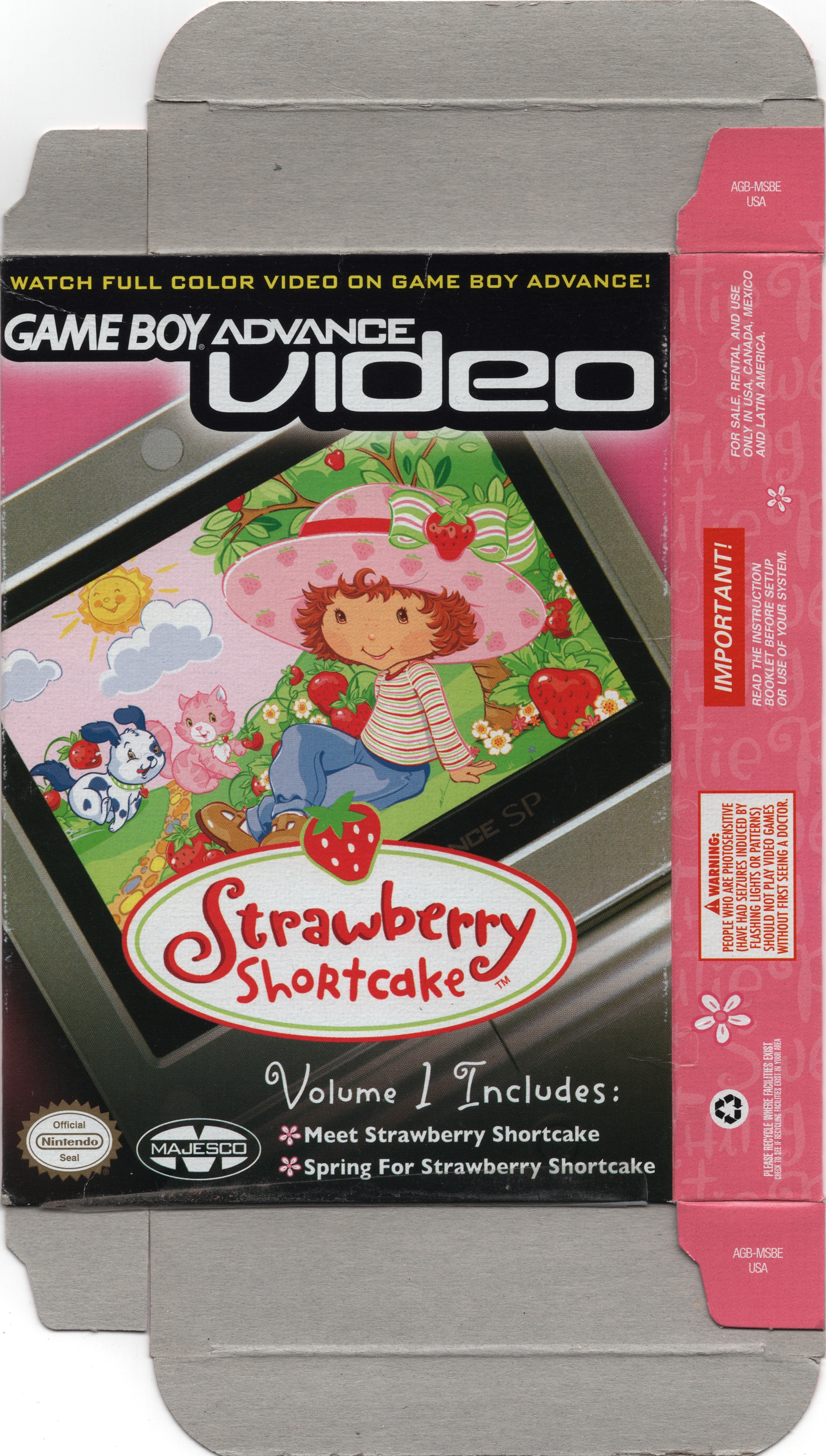 Strawberry Shortcake - Volume 1 [AGB-MSBE USA] Box Scan : Majesco : Free  Download, Borrow, and Streaming : Internet Archive