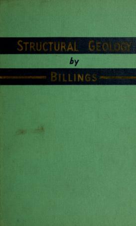 Cover of: Structural geology by Marland Pratt Billings