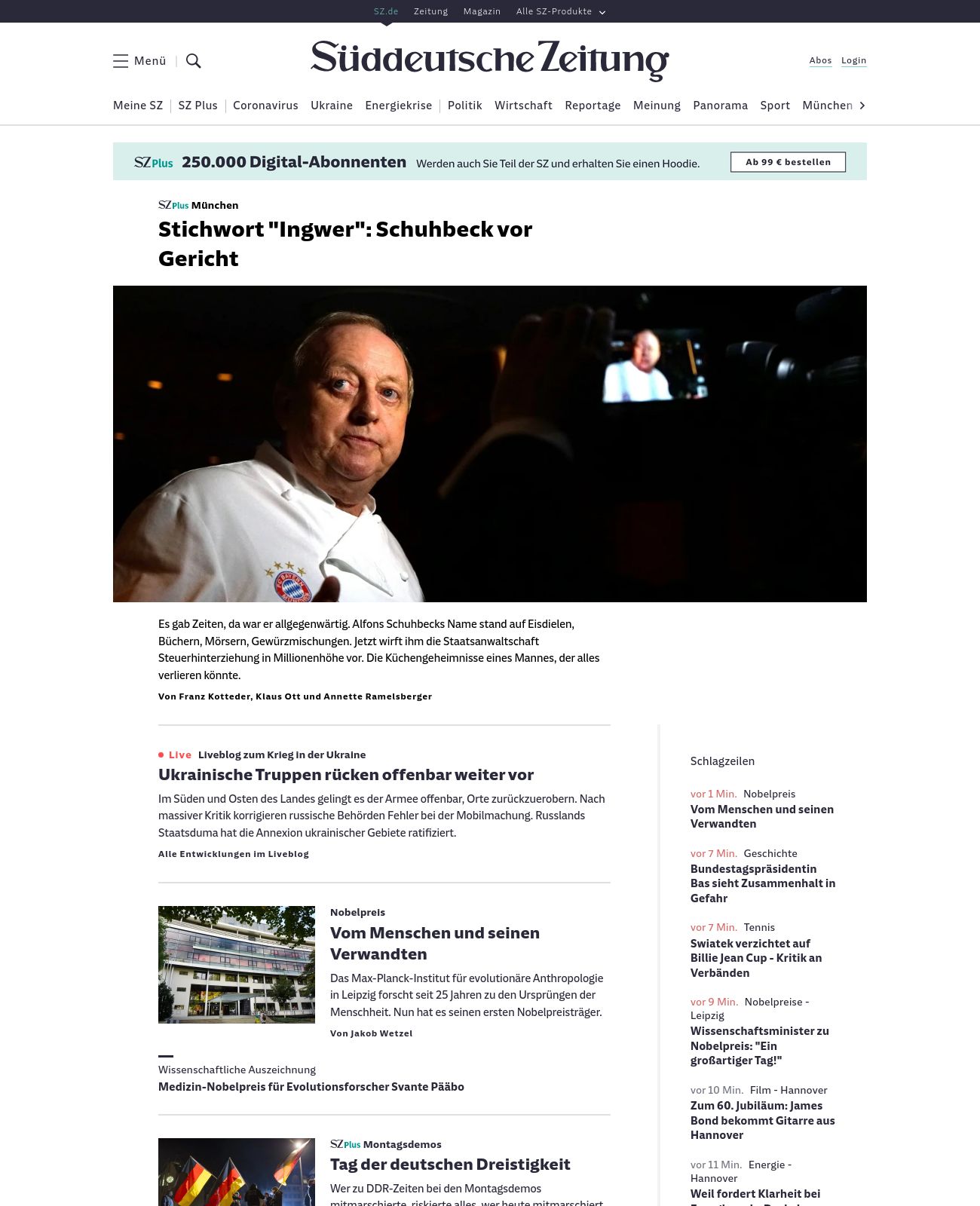 SÃ¼ddeutsche Zeitung at 2022-10-03 16:09:22+02:00 local time