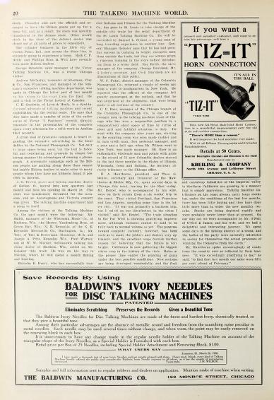 Thumbnail image of a page from The talking machine world