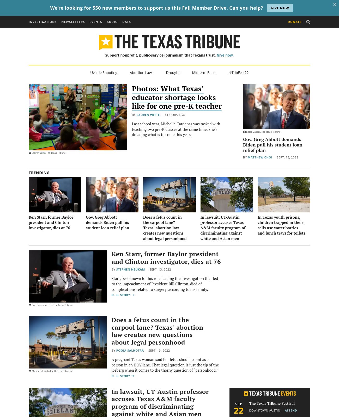 Texas Tribune at 2022-09-14 09:13:16-05:00 local time